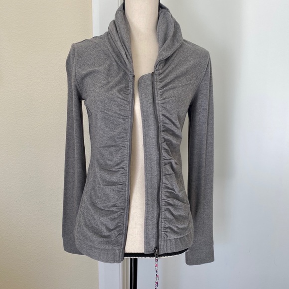 NWT Anthropologie Pure + Good zip shirred jacket - Picture 3 of 8